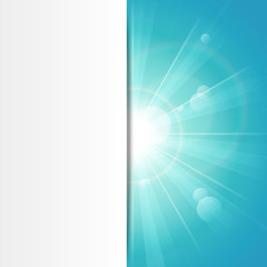 Wall Mural - Sunshine blue banner