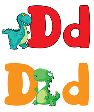 Letter D Dinosaur