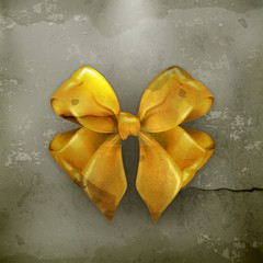 Sticker - Bow, gold, old-style vector