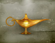 Oil lamp old-style vector
