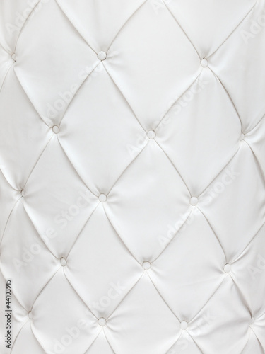 Nowoczesny obraz na płótnie White leather texture with buttons