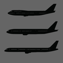 Aircraft Silhouettes Side View