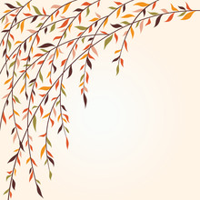 Stylized Tree Branches With Leaves