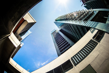 Modern buildings and blue sky