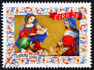 Postage stamp Ireland 1995 Adoration of the Magi, Christmas