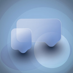 Poster - Glass Speech Bubbles