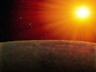 Wall Mural - exoplanetary sunrise
