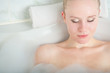 © listercz - Bath woman enjoying bahub. Naturaly beautiful female relaxing