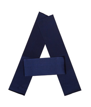 Ribbon alphabet: letter A