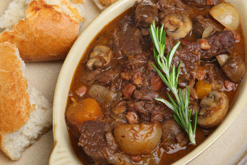 Canvas Print - Beef Bourguignon, Traditional French Stew