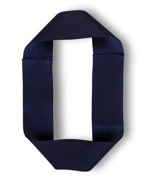Ribbon alphabet:  letter O with shadow