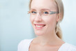 © listercz - Closeup portrait of a intelligent young woman wearing glasses