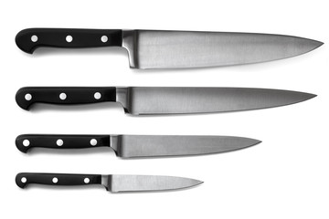 Set of Kitchen Knives Isolated