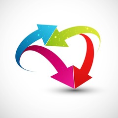 Wall Mural - abstract arrows business vector whit background