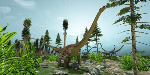 Naklejka dekoracyjna Diplodocus World