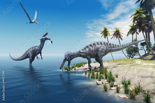 Fototapeta na wymiar Suchomimus Dinosaurs