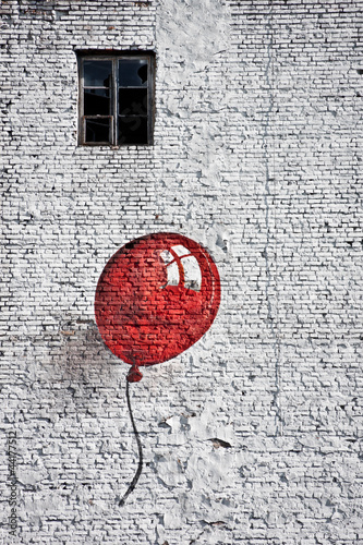 Naklejka na drzwi red baloon 4