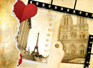 Fototapete - romantic letters -  from Paris with love
