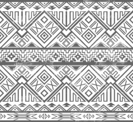 Abstract geometric seamless aztec pattern. Ikat style pattern.