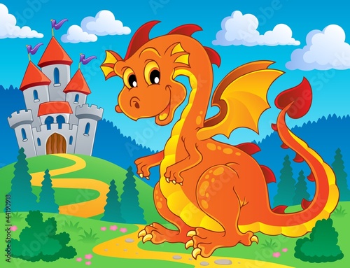 Obraz w ramie Dragon theme image 9