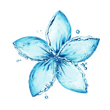 Flower Made Of Water Splash