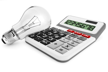 Aufkleber - Light bulb with calculator