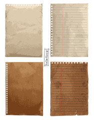 Aufkleber - Vintage paper designs (paper sheets, lined paper and note paper)