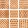 Set of seamless geometrical patterns