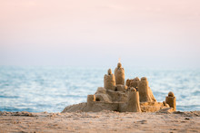 Sand Castle On Beach