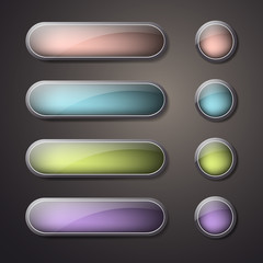 Vector set of blank web buttons