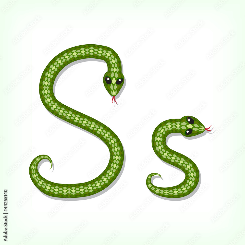 Snake Lettering N Snake Lettering Font