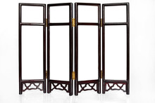 Oriental Folding Screen Isolated For Creative Image Montage