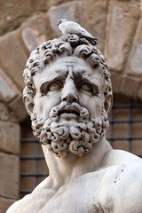 Sticker - Head of the statue of Hercules by Bandinelli (1533)