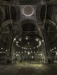 Stitched Panorama - Refaie/Sultan Hassan Mosque in Cairo Egypt