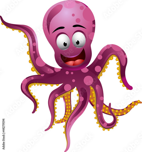 Naklejka dekoracyjna Cute octopus