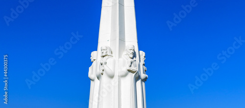 Fotomural Astronomers monument at the Griffith Observatory in Los Angeles,
