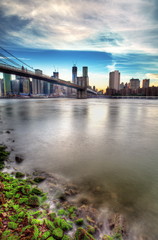 Fototapete - Rivage de l'Hudson River à New York.