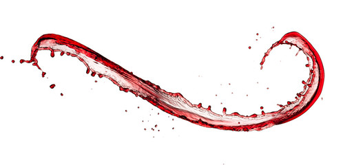 Poster - Red wine splash, isolated on white background