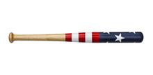 USA Flag On Baseball Bat