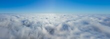 Blue Sky Panorama Higher Densy Clouds