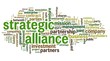 Strategic alliance concept in tag cloud
