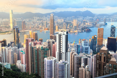 Photo hong kong, coucher de soleil