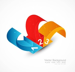 Wall Mural - abstract numbers arrows colorful business vector