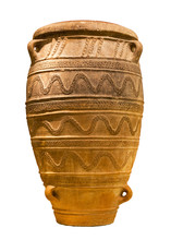 Minoan Storage Jar From Knossos Palace (1450-1400 B.C.) Isolated