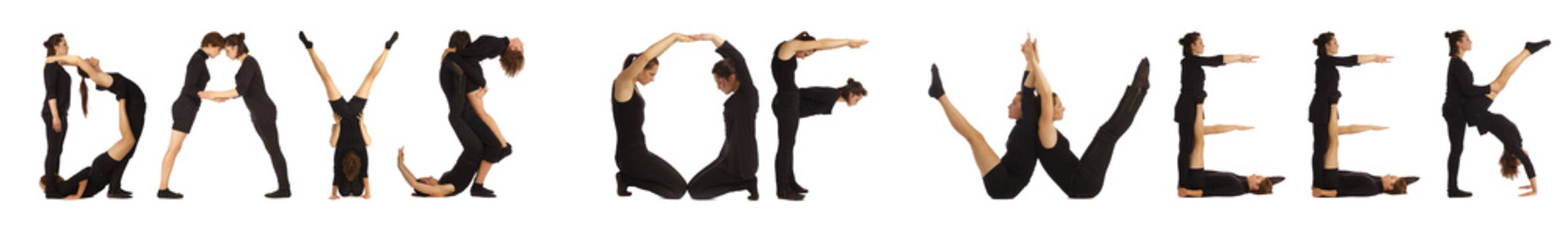 Black dressed people forming CAUCASIAN word over white 