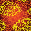 seamless abstract hand-drawn pattern, clouds background