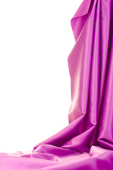 Wall Mural - purple silk drape isolated on white