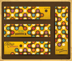 Aufkleber - Geometric retro banners collection