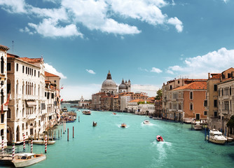 Grand Canal and Basilica Santa Maria della Salute, Venice, Italy