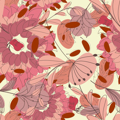 Poster - seamless floral pattern